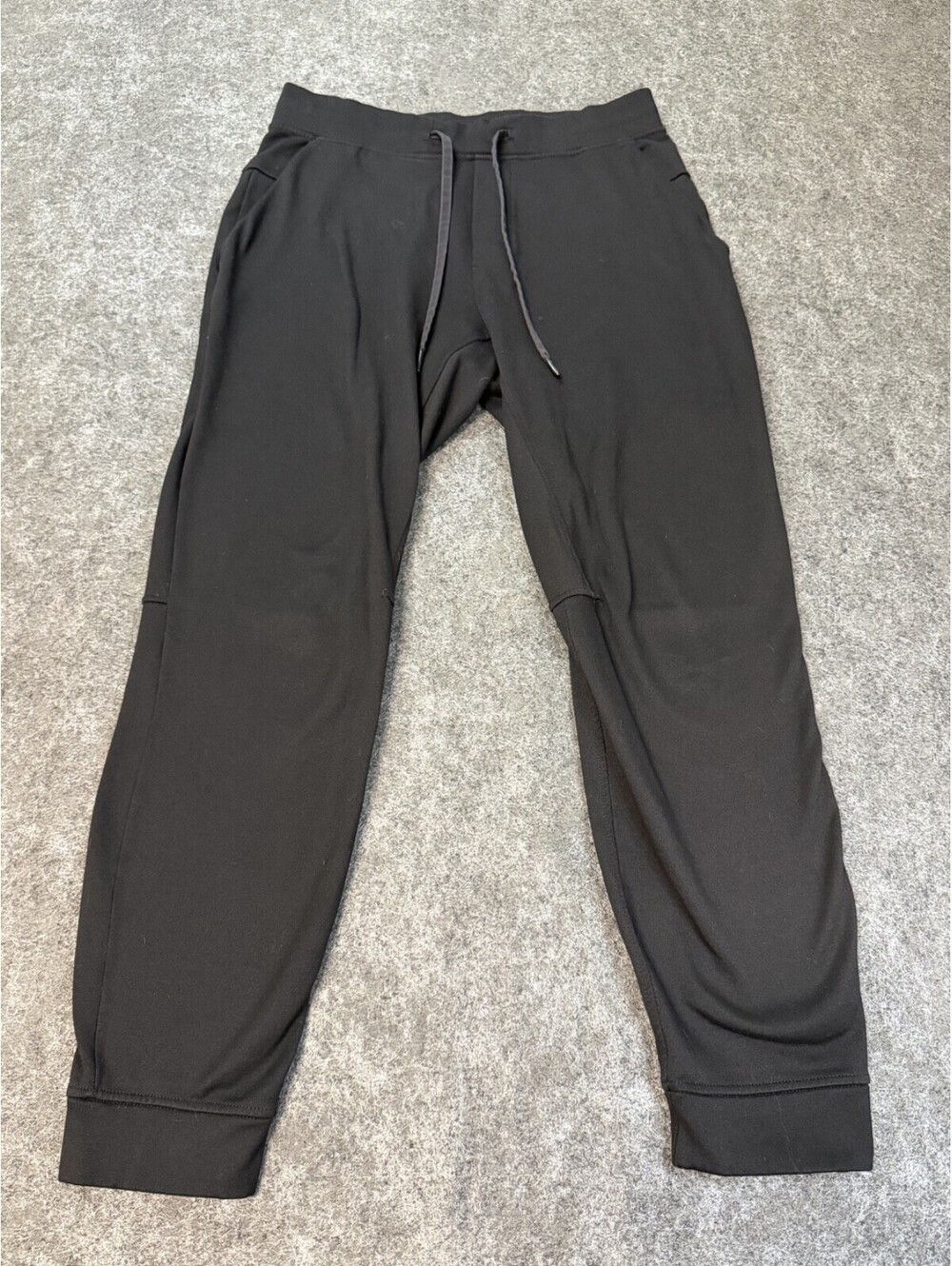 Lululemon Mens Jogger Pants Medium Black Drawstring Tapered Athletic